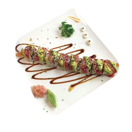 Uramaki de atún y aguacate
