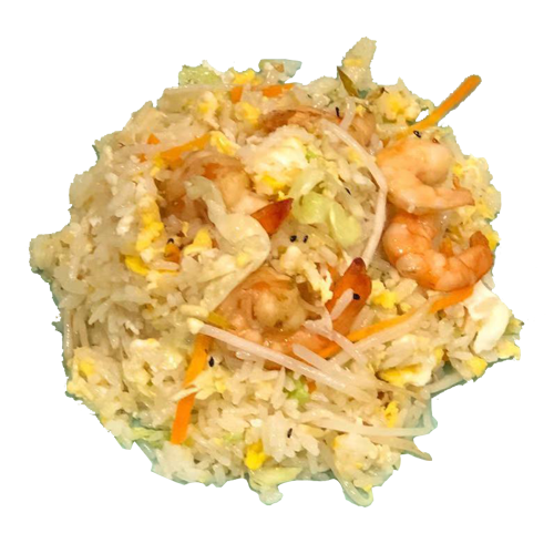 Arroz frito con gambas