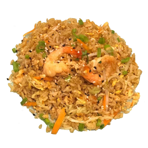 Arroz frito con gambas y curry